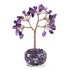 Natural Amethyst Chips Tree of Life Decorations DJEW-B013-01D-1