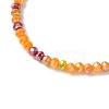 Faceted Rondelle Glass Beaded Necklace for Women NJEW-M208-01I-4