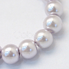 Baking Painted Pearlized Glass Pearl Round Bead Strands X-HY-Q330-8mm-25-2