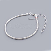 Silver Color Plated Brass European Style Bracelet Making X-PPJ003-S-1