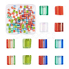 Beadthoven 160Pcs 8 Colors 2-Hole Glass Seed Beads SEED-BT0001-02-2