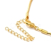Rack Plating Brass Cube Beads Pendant Necklace with Round Snake Chains for Women NJEW-B082-04-3