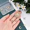 SUPERFINDINGS 12Pcs 6 Style Rack Plating Brass Micro Pave Cubic Zirconia Charms ZIRC-FH0001-18-4