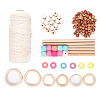DIY Cotton Macrame Tassel Pendant Decorations Kit MAKN-PW0001-021B-1