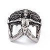 Gothic 304 Stainless Steel Finger Ring RJEW-F137-06AS-2