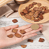 Fashewelry 22Pairs 11 Style Walnut Wood Stud Earring Findings MAK-FW0001-01-23