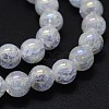 Electroplated Natural Crackle Quartz Crystal Beads Strands G-K285-08-12mm-3