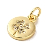 Brass Micro Pave Clear Cubic Zirconia Pendants KK-R162-006F-G-2