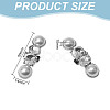 DELORIGIN 2 Pairs Rhinestone with Plastic Pearl Shoe Decoration AJEW-DR0001-43-2