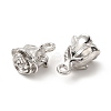 Rack Plating Alloy Rose Charms FIND-G044-27P-2