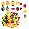 Olycraft 50Pcs 10 Style Fruit Theme PVC Straw Toppers FIND-OC0003-01-1