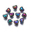 Rack Plating Rainbow Color Alloy Beads PALLOY-S180-341-1