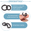 Unicraftale 2Pcs 2 Styles 304 Stainless Steel Spring Gate Rings STAS-UN0041-73-5