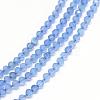 Natural Blue Chalcedony Bead Strands G-G914-2mm-16-2