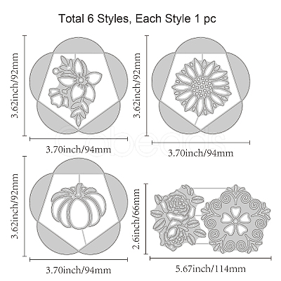 Carbon Steel Cutting Dies Stencils DIY-WH0309-1155-1