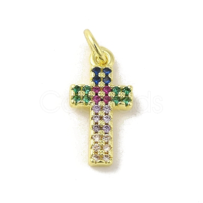 Brass Micro Pave Cubic Zirconia Pendants KK-M283-20B-02-1