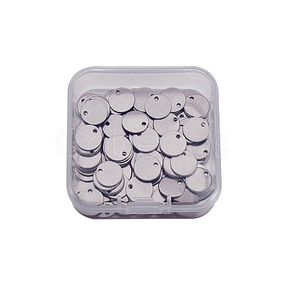 100pcs 304 Stainless Steel Stamping Blank Tag Pendants for Bracelet Earring Pendant Charms STAS-TA0001-01-1