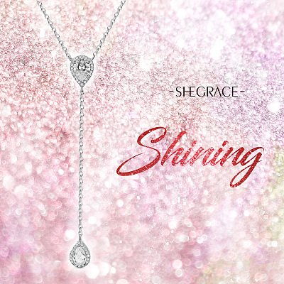 SHEGRACE 925 Sterling Silver Pendant Necklaces JN875A-1