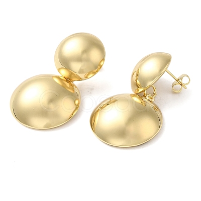 Brass Stud Earrings for Women EJEW-B057-06G-1