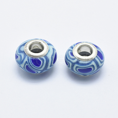 Handmade Polymer Clay European Beads CLAY-K002-C09-1