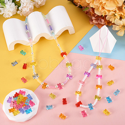 Pandahall 200Pcs Transparent Acrylic Beads MACR-TA0001-36-1