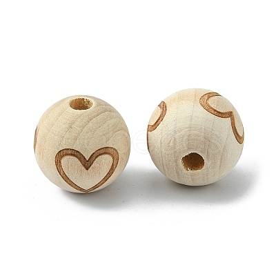 Natural Theaceae Wood Beads WOOD-TAC0007-07E-1