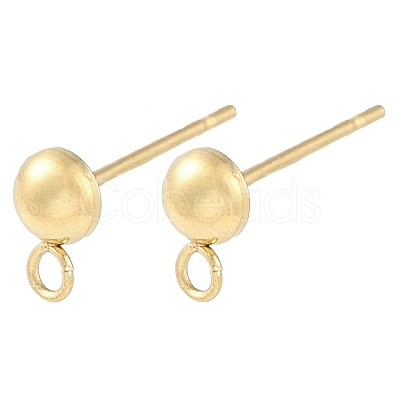 Ion Plating(IP) 304 Stainless Steel Stud Earring Findings STAS-P366-95B-G-1