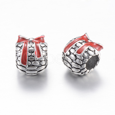 Alloy Enamel European Beads MPDL-T001-10A-1