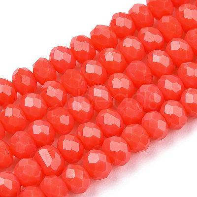 Opaque Solid Color Imitation Jade Glass Beads Strands EGLA-A044-P3mm-D03-1