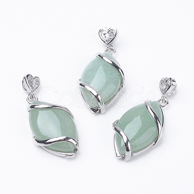 Natural Green Aventurine Pendants G-E423-01P-1