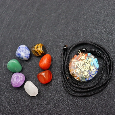 Natural Mixed Healing Stones Set for Meditation Reiki PW-WG52507-01-1