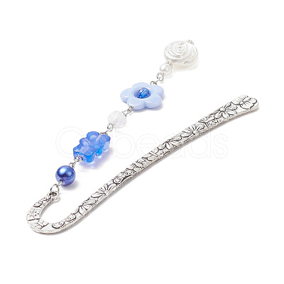 Tibetan Style Alloy Hook Bookmarks AJEW-JK00224-1