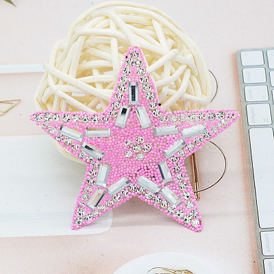 Star Glitter Hotfix Rhinestone DIY-WH0260-63F-1