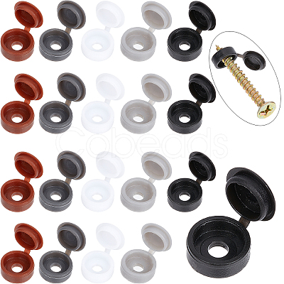 Gorgecraft 200Pcs 5 Colors Plastic Furniture Fence Screw Hole Plug FIND-GF0004-65-1