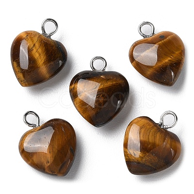 Natural Tiger Eye Pendants X-G-E603-01P-06-1