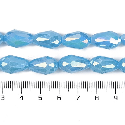 Opaque Solid Color Electroplate Glass Beads Strands EGLA-N013-P4mm-B10-1