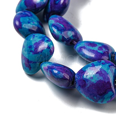 Spray Painted Synthetic Turquoise Beads Strands G-E617-B08-03-1