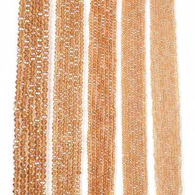 Electroplate Glass Beads Strands EGLA-A044-T6mm-B23-1