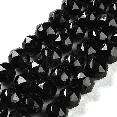 Natural Black Tourmaline Beads Strands G-NH0021-A24-01-1