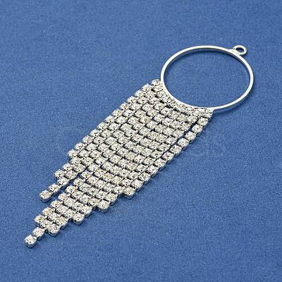 Brass Rhinestone Pendants KK-I715-01S-03-1