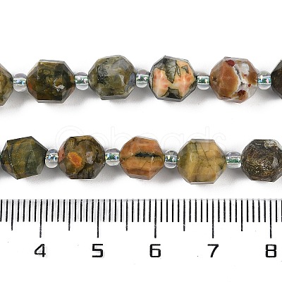 Natural Rhyolite Jasper Beads Strands G-O201B-122F-1