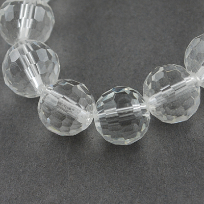 Transparent Glass Bead Strands GLAA-R095-12mm-15-1