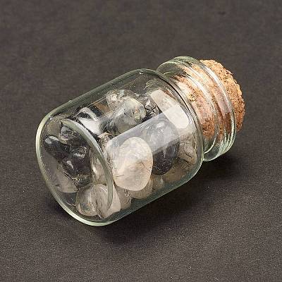 Transparent Glass Wishing Bottle Decoration DJEW-A001-01C-20-1