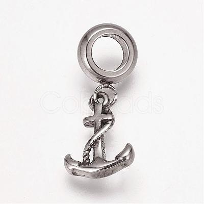 304 Stainless Steel European Dangle Charms OPDL-K001-29AS-1