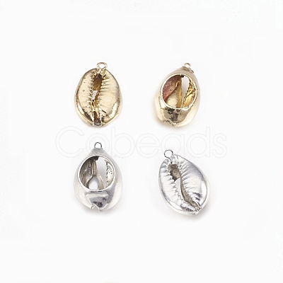 Electroplated Shell Pendants BSHE-E024-02-1