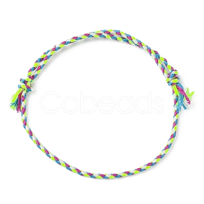 10Pcs 10 Colors Macrame Braided Cotton Cord Bracelets Set BJEW-FZ00009-1