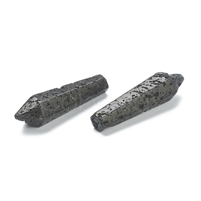 Natural Lava Rock Pointed Beads G-E490-C35-1