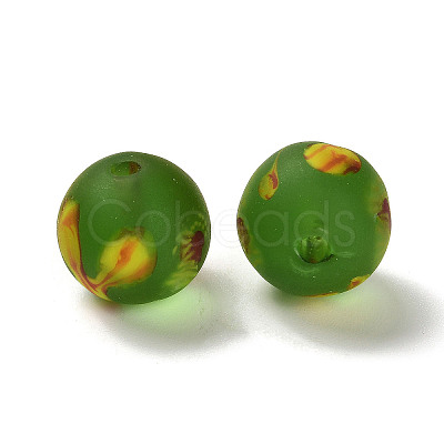 Handmade Frosted Lampwork Beads LAMP-C016-04C-02-1