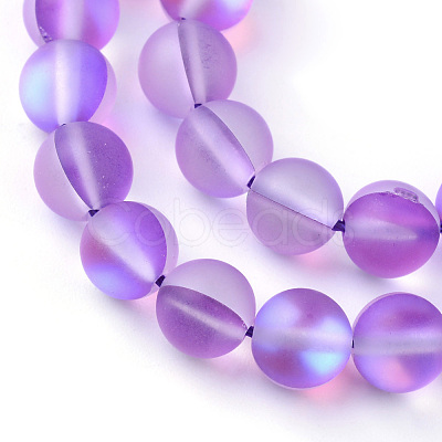 Synthetic Moonstone Beads Strands X-G-R375-6mm-A09-1