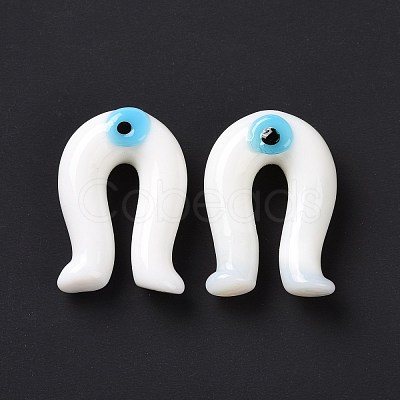 Handmade Evil Eye Lampwork Beads LAMP-E026-03G-1